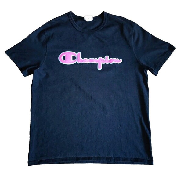 Champion Reverse Weave T-Shirt Men's XL Black Short Sleeve - Picture 1 of 9